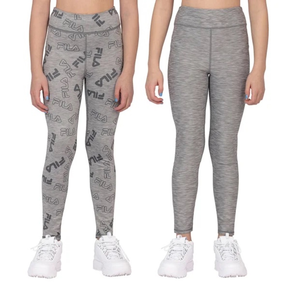 Fila Girls 10-12 Gray Reversible Leggings